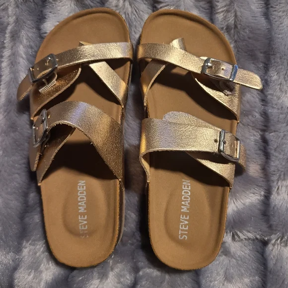 Steve Madden Rose gold sandals size 13 - Picture 1 of 3